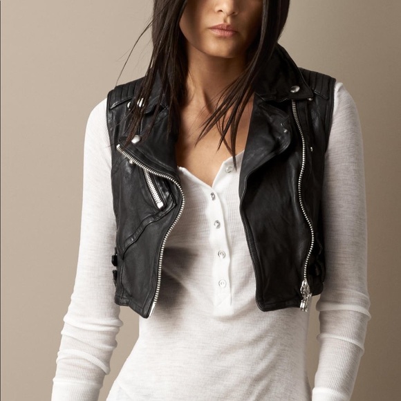Burberry Leather Vest Moto/ Biker Banningham, similar 2 Burberry Loseley Jacket - Picture 9 of 9